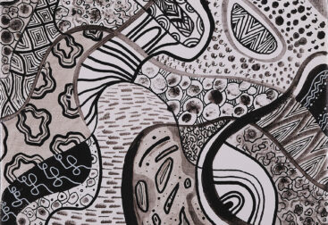 Eric Bouju = Le dernier des Mohicans - 2019 - 30 x 24 cm - Peinture Acrylique